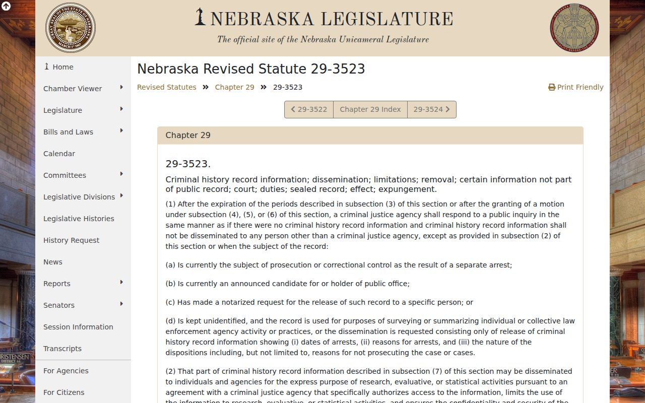 Johnson County arrest record dissemination statute