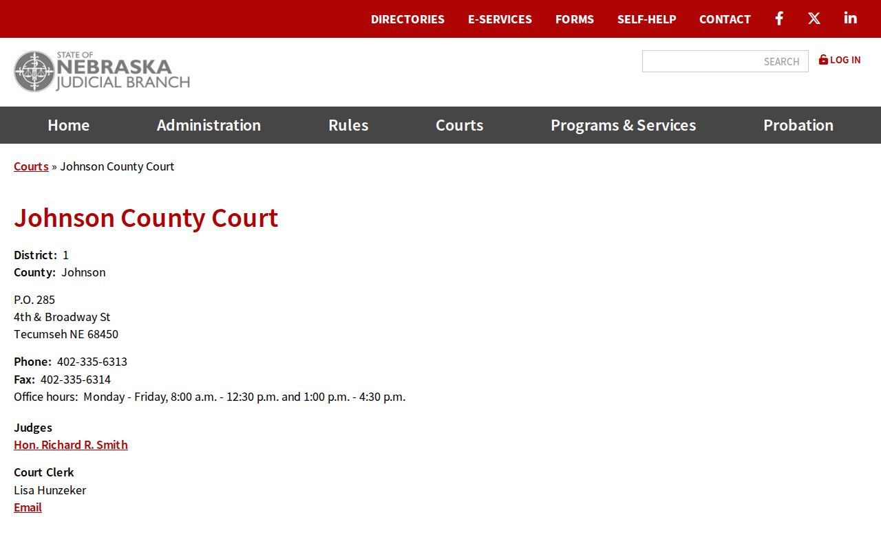 Johnson County criminal court cases County Court listing