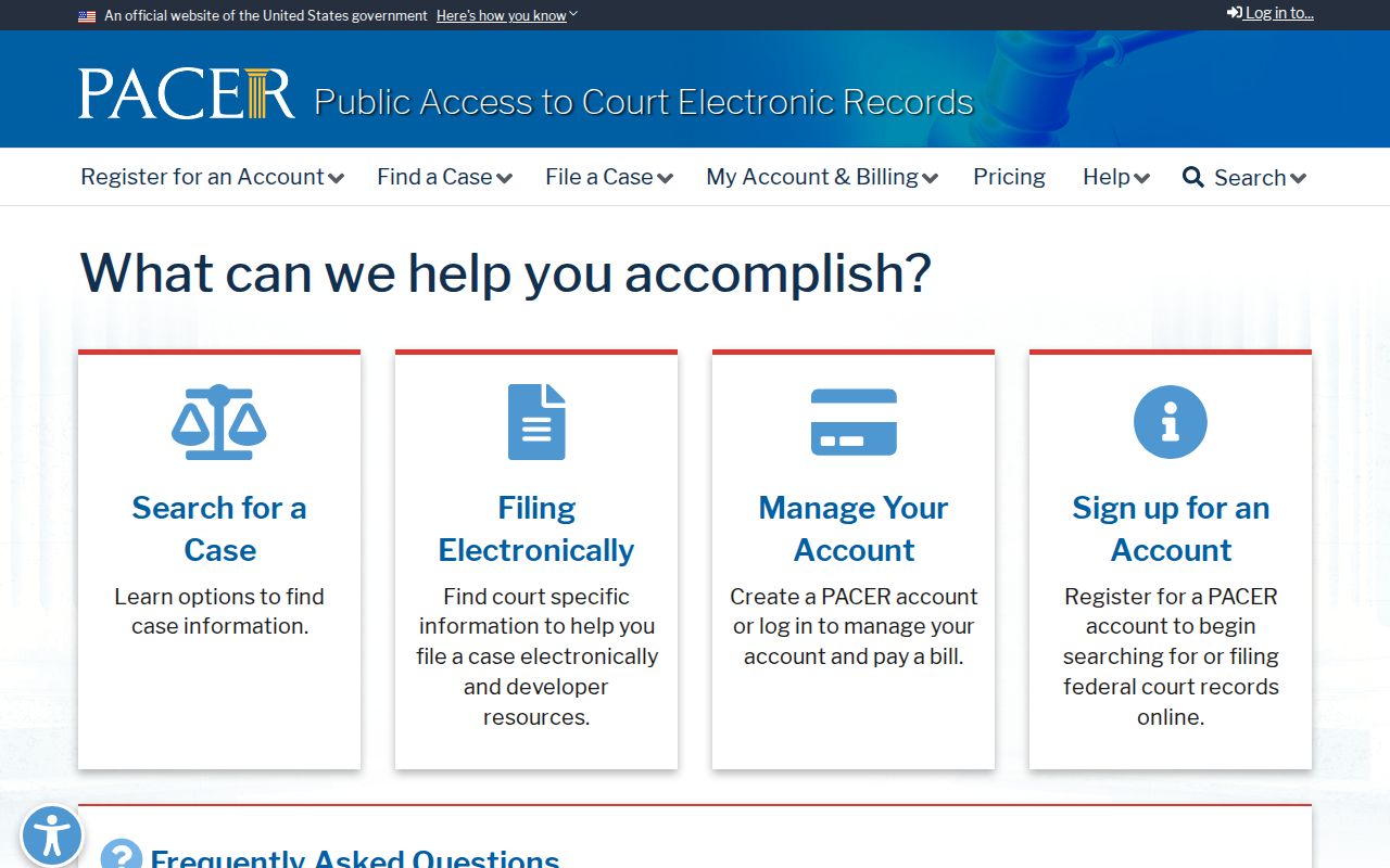 Johnson County federal criminal court record search through PACER